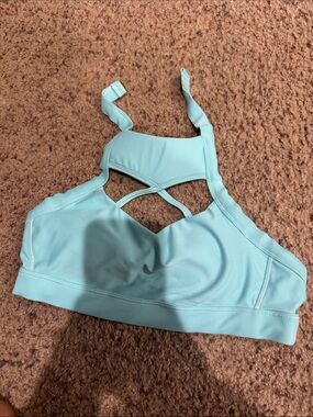 Light Blue Women's Strappy Swim Top